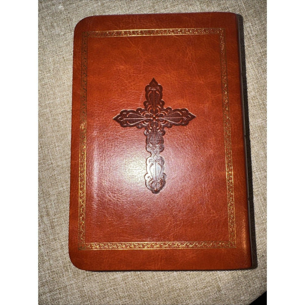 Holy Bible KJV Compact Bible Brown Simulated Leather THUMB INDEXED 2013 - Picture 4 of 6